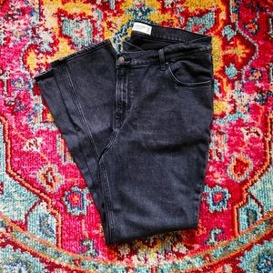 A+F 90s Slim Straight Black Denim